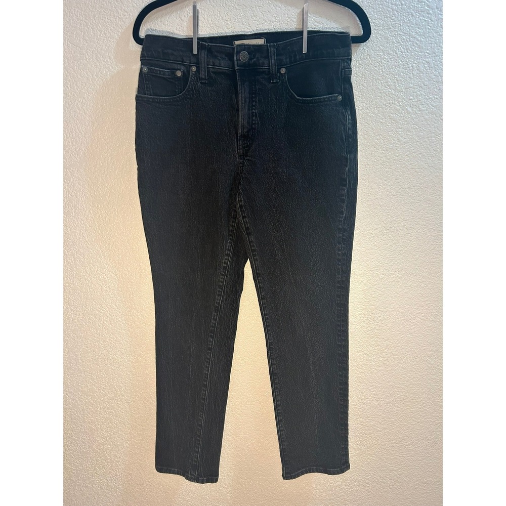 Madewell Mid-Rise Perfect Vintage Jean Black Wash Denim Size 28